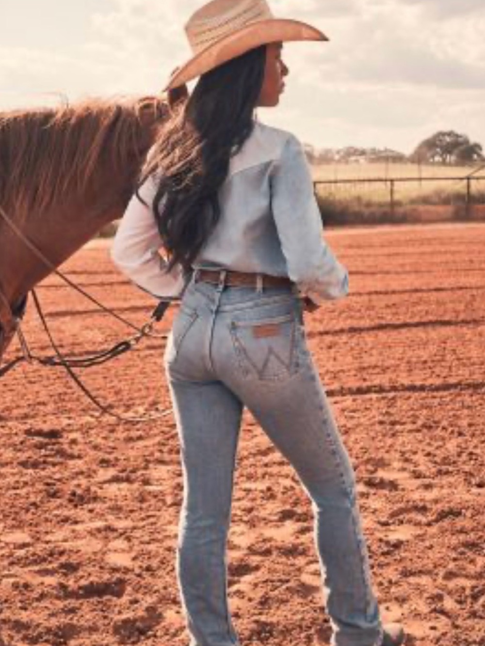 Wrangler Light Blue Straight Leg Women's Jeans